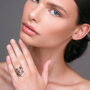 Δαχτυλίδι "σπείρα" από ασήμι | Chic χειροποίητα κοσμήματα Emmanuela