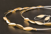 Δίχρωμα στέφανα γάμου "φύλλα ελιάς" από ασήμι 925 - κοσμήματα emmanuela