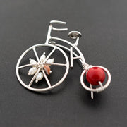 Καρφίτσα vintage "ποδήλατο" από ασήμι 925 - κοσμήματα emmanuela