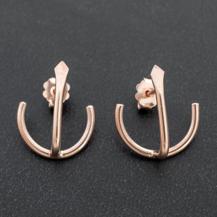 Καρφωτά σκουλαρίκια "άγκυρες" από ασήμι 925 - κοσμήματα emmanuela