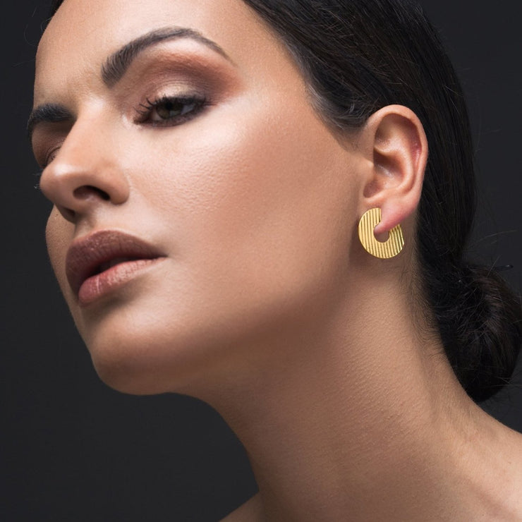Καρφωτά σκουλαρίκια δίσκοι από ασήμι | Emmanuela χειροποίητα κοσμήματα