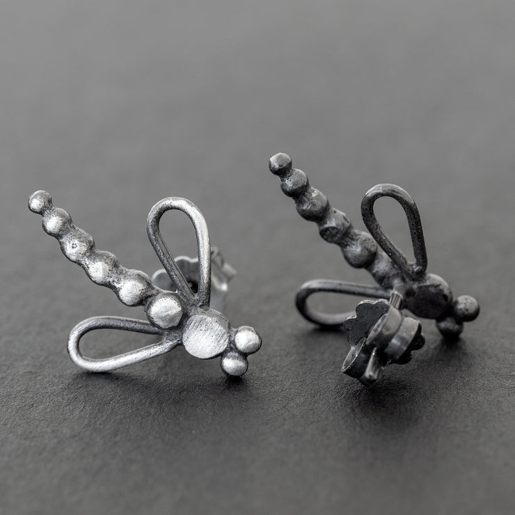 Καρφωτά σκουλαρίκια έντομα από ασήμι 925 - κοσμήματα emmanuela