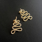 Καρφωτά σκουλαρίκια "φίδια" από ασήμι 925 - κοσμήματα emmanuela