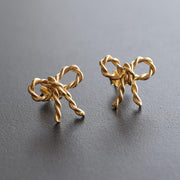 Καρφωτά σκουλαρίκια "φιόγκοι" από ασήμι 925 - κοσμήματα emmanuela