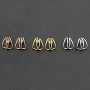 Καρφωτά σκουλαρίκια huggies από ασήμι 925 - κοσμήματα emmanuela