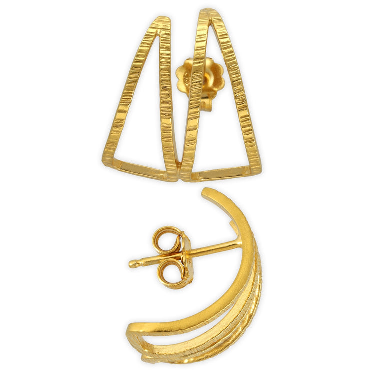 Καρφωτά σκουλαρίκια huggies από ασήμι 925 - κοσμήματα emmanuela