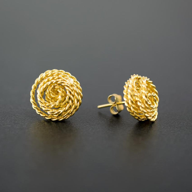 Καρφωτά σκουλαρίκια κουβάρια από ασήμι 925 - κοσμήματα emmanuela