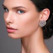 Στρόγγυλα καρφωτά σκουλαρίκια μεγάλα από ασήμι | Εμμανουέλα κοσμήματα