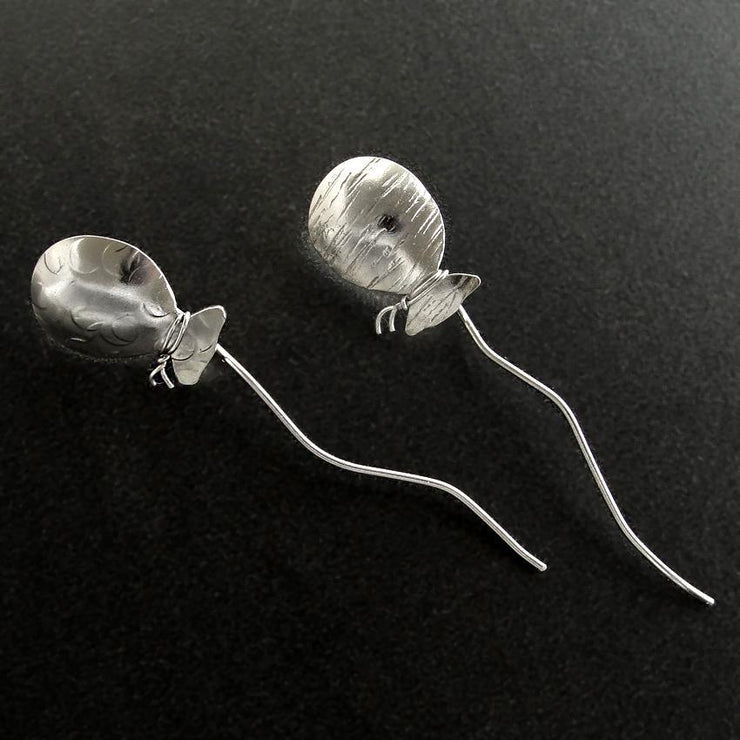 Καρφωτά σκουλαρίκια μπαλόνια από ασήμι 925 - κοσμήματα emmanuela