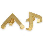 Καρφωτά τριγωνικά σκουλαρίκια huggies από ασήμι 925 - κοσμήματα emmanuela