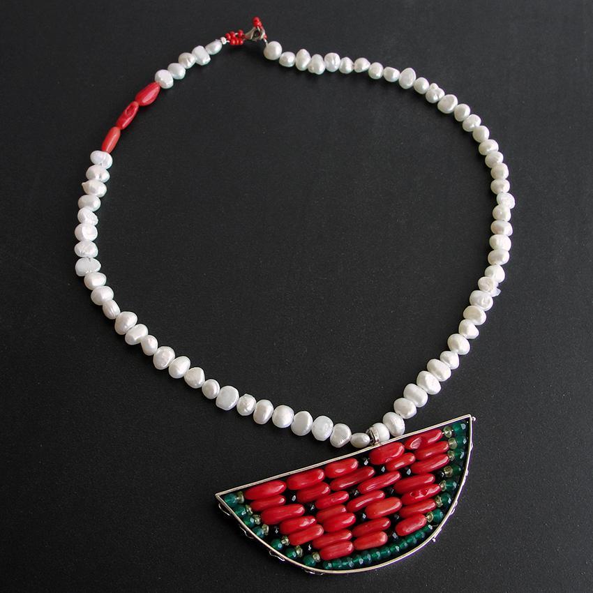 Κολιέ καρπούζι - Emmanuela - handcrafted for you®