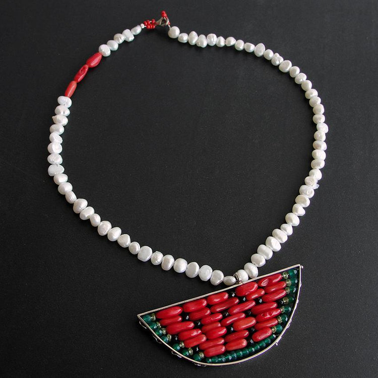 Κολιέ καρπούζι - Emmanuela - handcrafted for you®