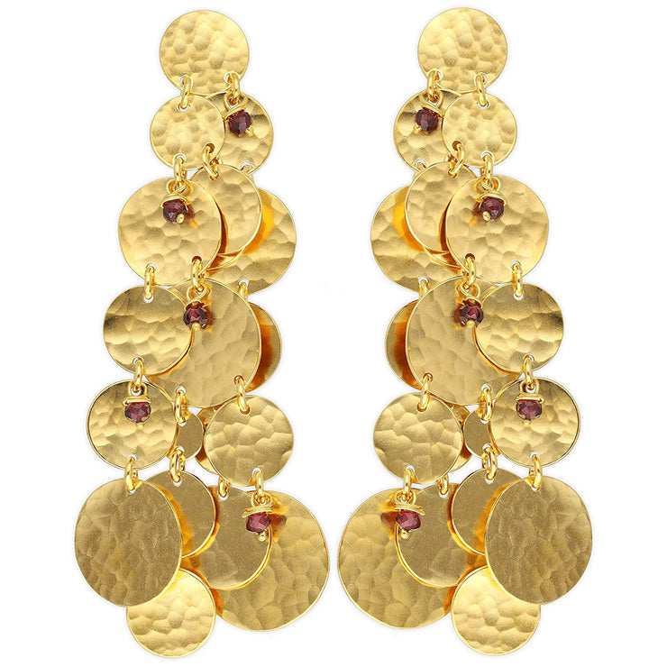 Κρεμαστά σκουλαρίκια "δίσκοι" από ασήμι 925 - κοσμήματα emmanuela