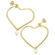 Κρεμαστά σκουλαρίκια καρδιές από ασήμι 925 - κοσμήματα emmanuela