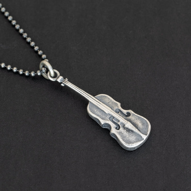 Κρεμαστό μενταγιόν "βιολί" από ασήμι 925 - κοσμήματα emmanuela