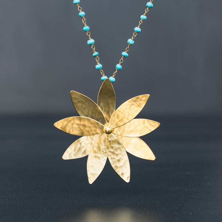 Κρεμαστό μενταγιόν "λουλούδι μαργαρίτα" από ασήμι 925 - κοσμήματα emmanuela