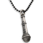 Κρεμαστό μενταγιόν "μικρόφωνο" από ασήμι 925 - κοσμήματα emmanuela