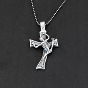 Κρεμαστό μενταγιόν "σταυρός με σκελετό" από ασήμι 925 - κοσμήματα emmanuela