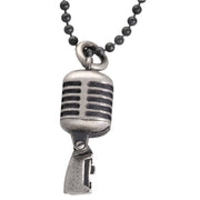 Κρεμαστό μενταγιόν "vintage μικρόφωνο" από ασήμι 925 - κοσμήματα emmanuela