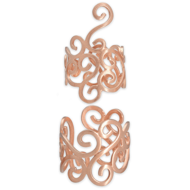 Σετ από δύο δαχτυλίδα "σπείρες" από ασήμι 925 - κοσμήματα emmanuela