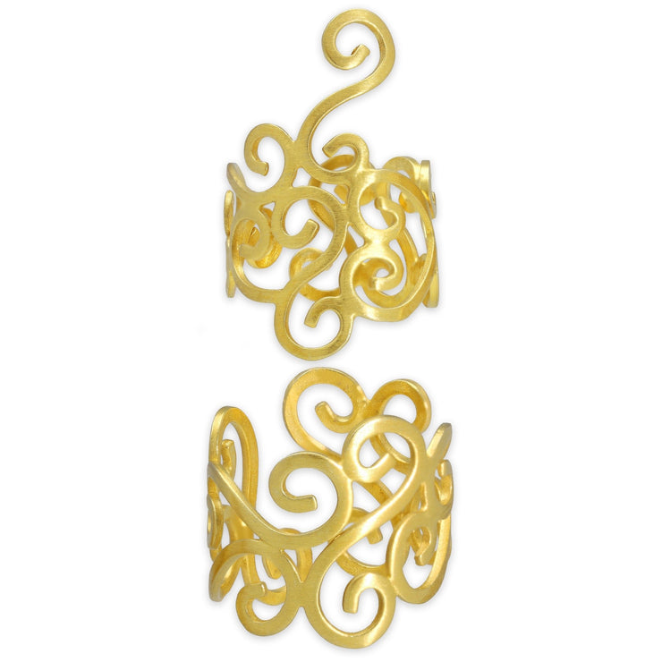 Σετ από δύο δαχτυλίδα "σπείρες" από ασήμι 925 - κοσμήματα emmanuela