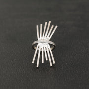 Σκουλαρίκι cuff ακτίνες από ασήμι 925 - κοσμήματα emmanuela