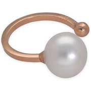 Σκουλαρίκι cuff με μαργαριτάρι από ασήμι 925 - κοσμήματα emmanuela
