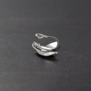 Σκουλαρίκι helix "φύλλα ελιάς" από ασήμι 925 - κοσμήματα emmanuela