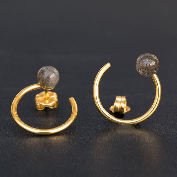Σκουλαρίκια κρίκοι με μαργαριτάρια ή πέτρες από ασήμι 925 - κοσμήματα emmanuela