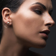 Ασημένια σκουλαρίκια με ημιπολύτιμους λίθους | Emmanuela κοσμήματα 