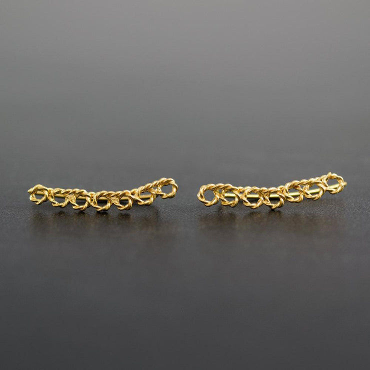 Σκουλαρίκια pins από στριφτό σύρμα από ασήμι 925 - κοσμήματα emmanuela