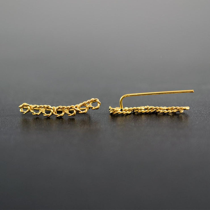 Σκουλαρίκια pins από στριφτό σύρμα από ασήμι 925 - κοσμήματα emmanuela