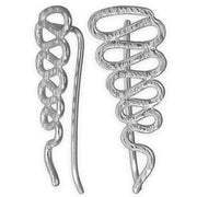 Σκουλαρίκια pins "φίδια" από ασήμι 925 - κοσμήματα emmanuela