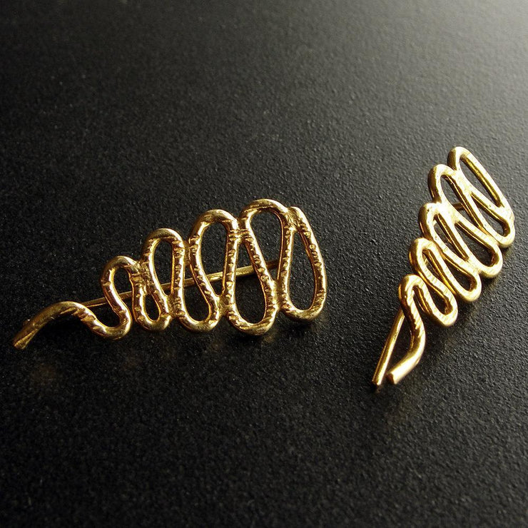 Σκουλαρίκια pins "φίδια" από ασήμι 925 - κοσμήματα emmanuela