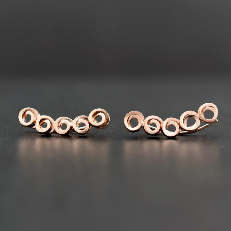 Σκουλαρίκια pins "κύκλοι" από ασήμι 925 - κοσμήματα emmanuela