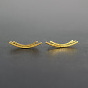 Σκουλαρίκια pins "κύματα" από ασήμι 925 - κοσμήματα emmanuela