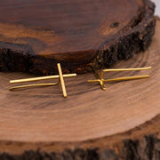 Σκουλαρίκια pins σταυροί από ασήμι 925 - κοσμήματα emmanuela