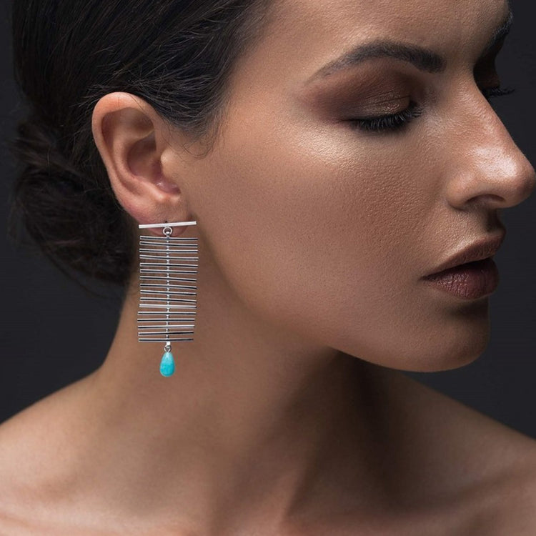 Κρεμαστά σκουλαρίκια ψαροκόκαλα - Emmanuela - handcrafted for you®