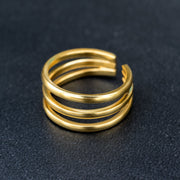 Τριπλό δαχτυλίδι από ασήμι 925 - κοσμήματα emmanuela